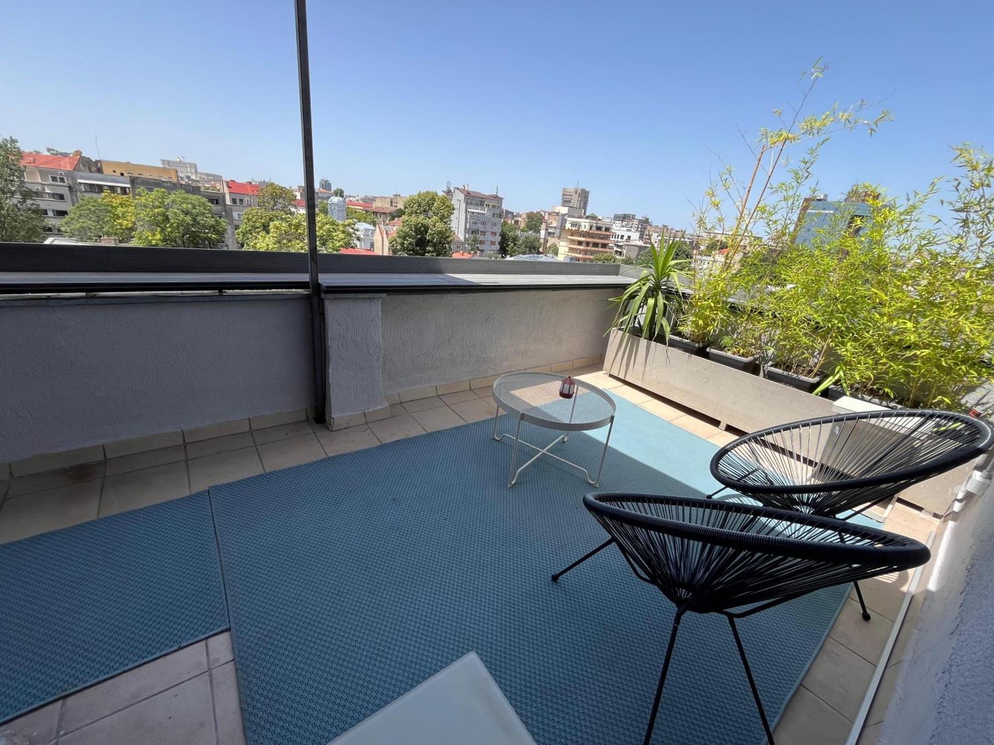 Terrace View Downtown Studio Bukurešť Exteriér fotografie