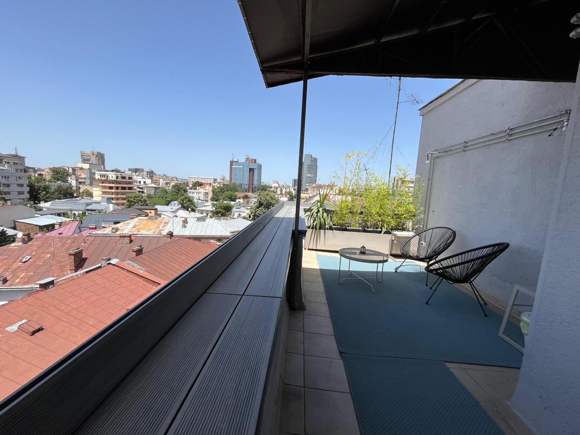 Terrace View Downtown Studio Bukurešť Exteriér fotografie